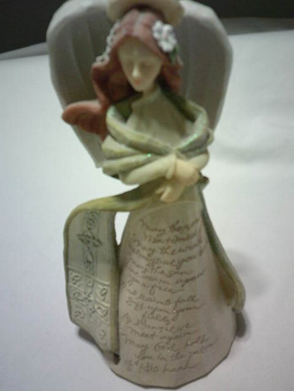 FOUNDATIONS IRISH BLESSING GLITTER FIGURINE ENESCO BY KAREN HAHN TILL WE MEET AG
